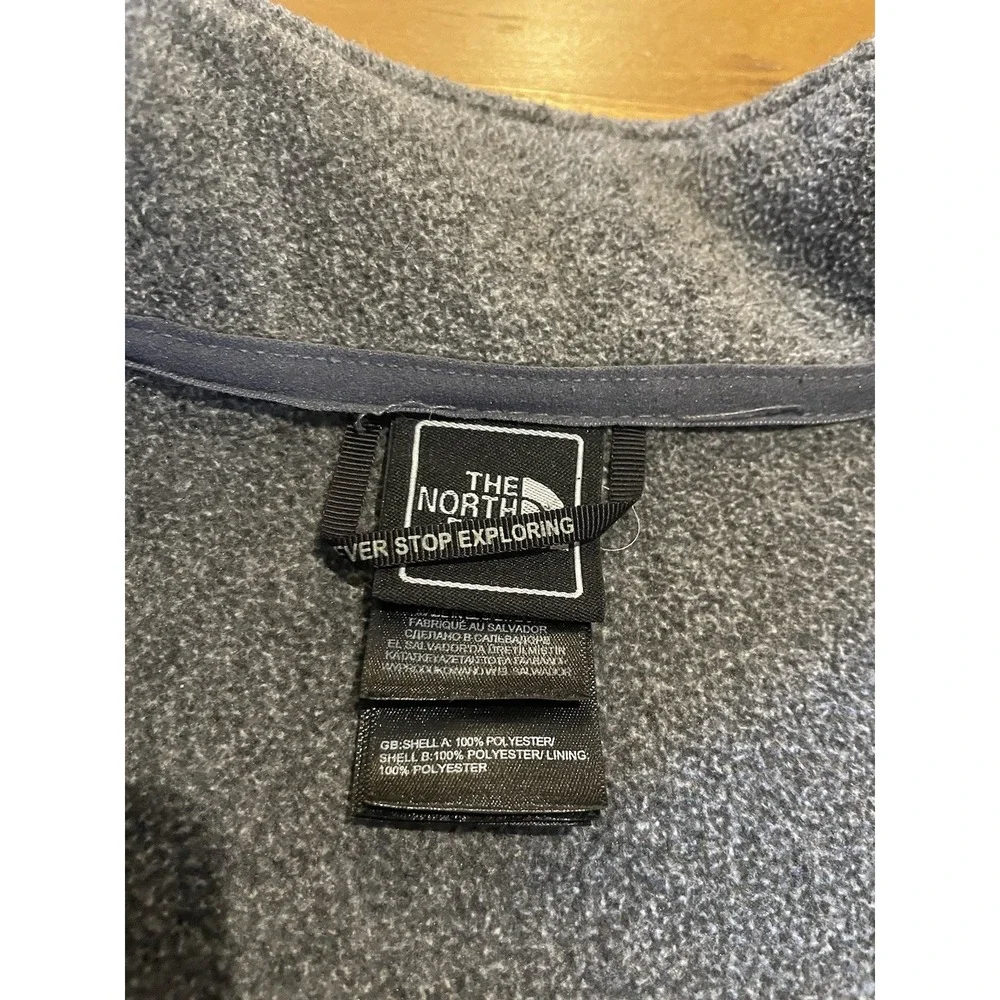 The North Face Jacket Men's XXL Gray Full Zip Fleece Sweater Outdoor